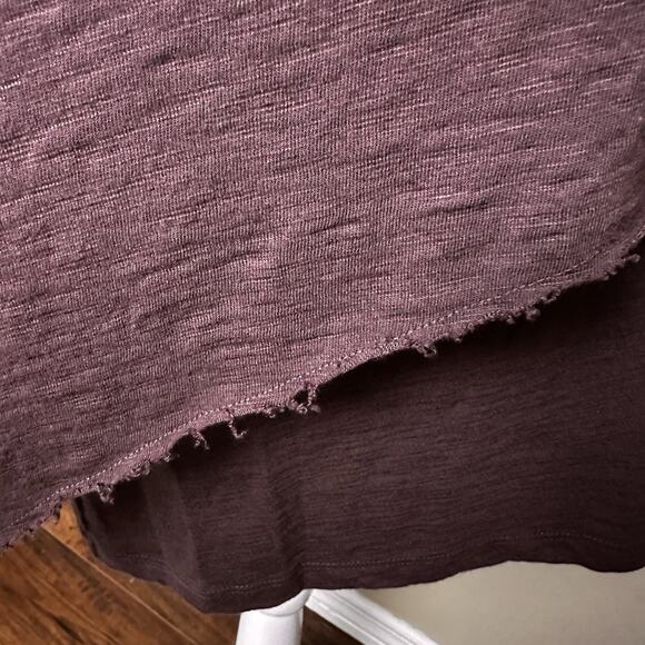 Lilla Women M Layered Tank Dress Raw Edge Pima Cotton Peru Boho Hippie - Picture 3 of 10